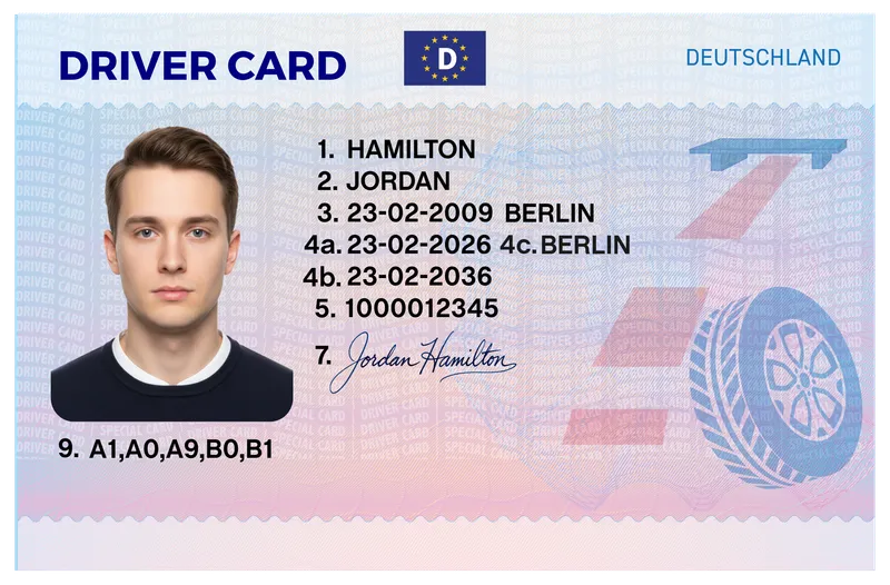 Germany Driver's License — Front — Fake ID EU