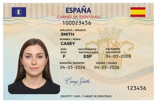 Spain Identity Card — novelty ID card