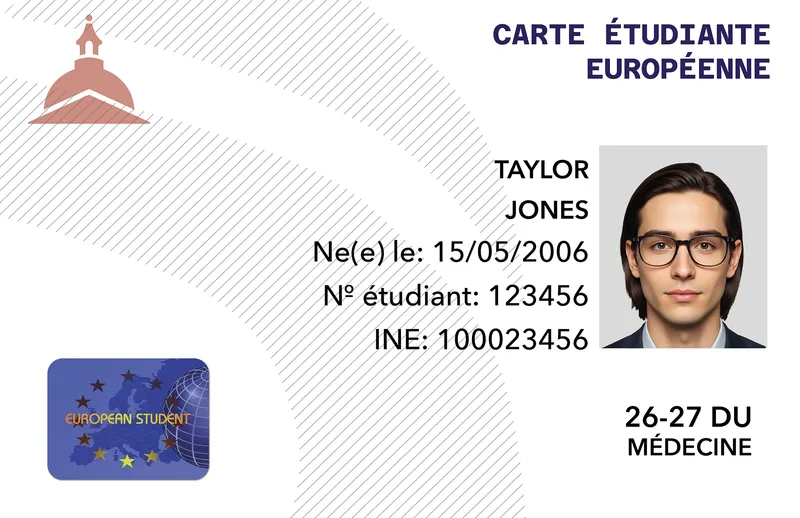 European Student Card — Front — Fake ID EU