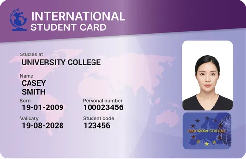 International Student Card — novelty ID card